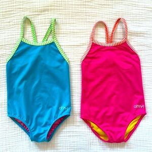 Little Dolfin Girls One Piece Swimsuit, Little Kid 6X perfect for Swim Team